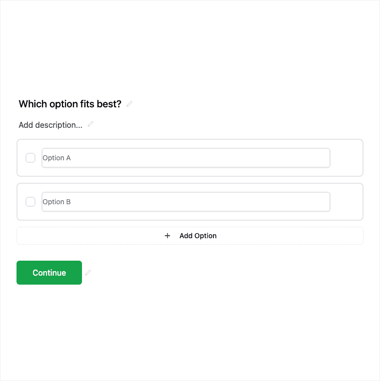 Multiple Choice block in the Formit builder