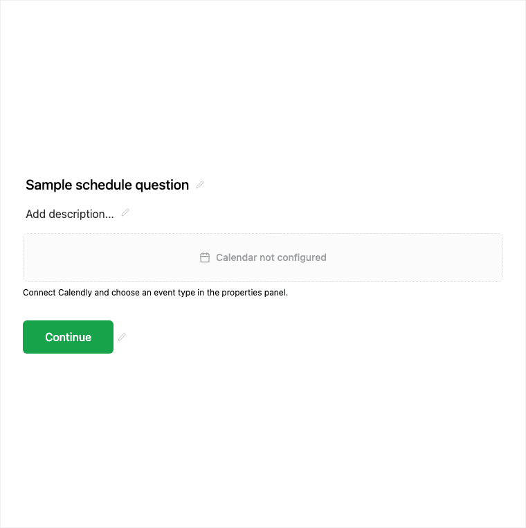 Schedule block in the Formit builder