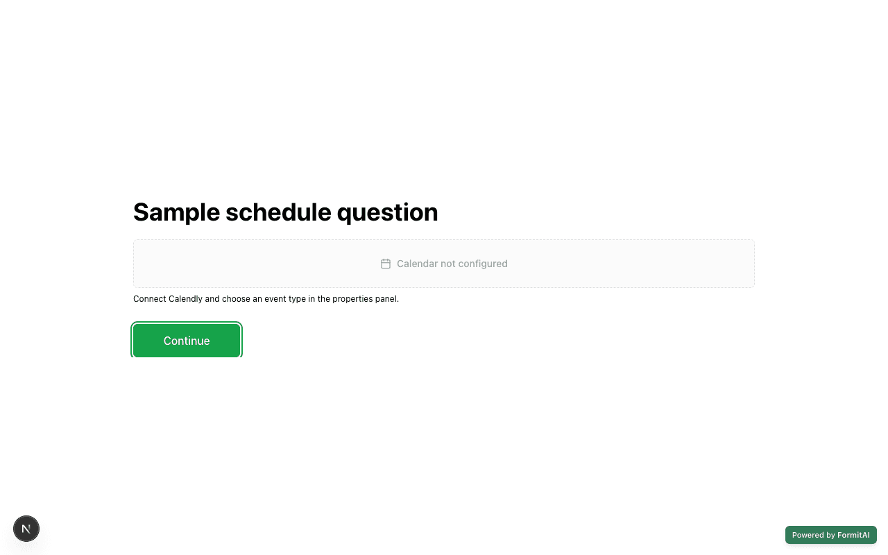 Schedule field on a live Formit form