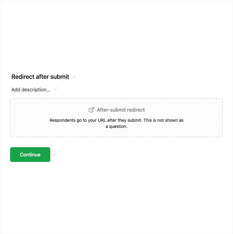 After-submit redirect block in the Formit builder