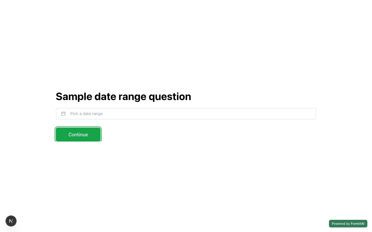 Date Range field on a live Formit form