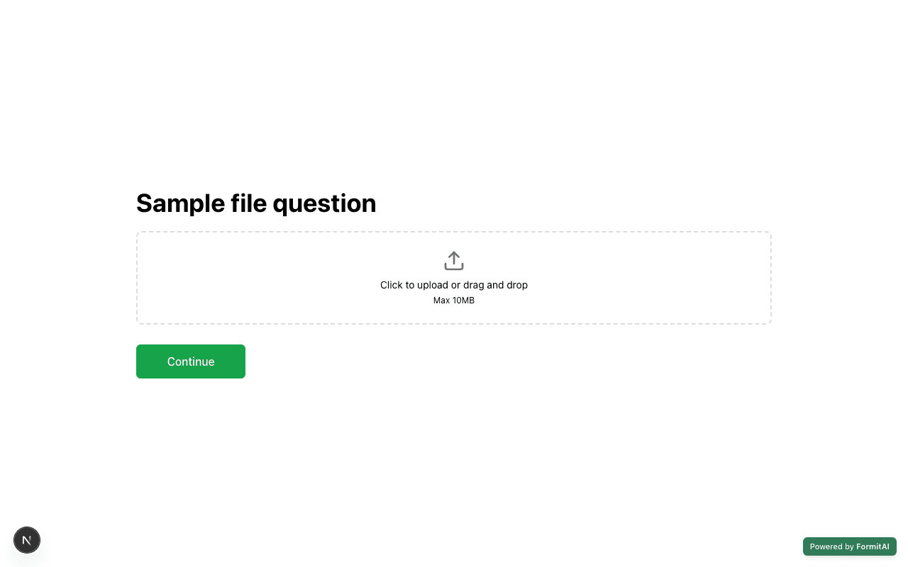 File Upload field on a live Formit form